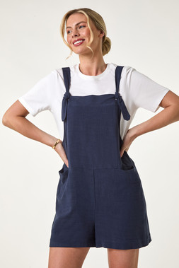 Roman Petite Navy Petite Strap Woven Playsuit