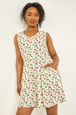 Roman Petite Ivory Chery Tie Waist Playsuit