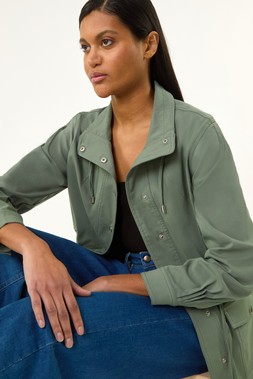 Roman Buttoned Safari Jacket
