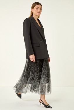 Roman Black Premium Stretch Ponte Blazer