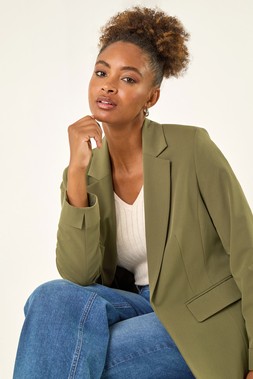 Roman Olive Tailored Collar & Revere Blazer
