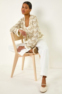 Roman Textured Shimmer Wave Shrug