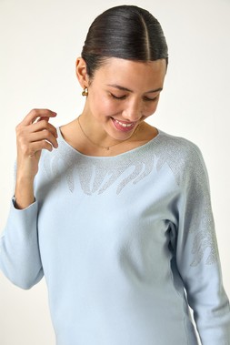 Roman Embellished Neck Knit Jumper