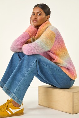 Roman Orange Ombre Stripe Knit Jumper
