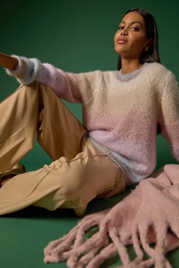 Roman Neutral Ombre Tinsel Knit Jumper