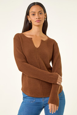 Roman Dusk Chocolate Waffle Knit Jumper