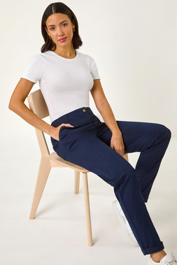Roman Plain Cotton Chino Trousers