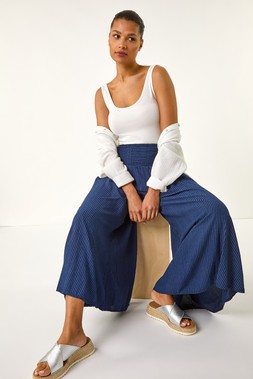 Roman Fine Stripe Wide Culotte