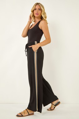 Roman Petite Linen Mix Side Stripe Trouser