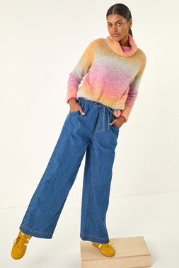 Roman Tie Front Wide Leg Trouser