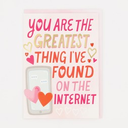 TK MAXX Pink Greatest Thing Valentines Card £1.99