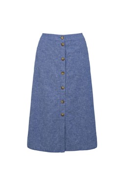 TK Maxx - Women- blue linen skirt &pound;24.99 (RRP &pound;XX)