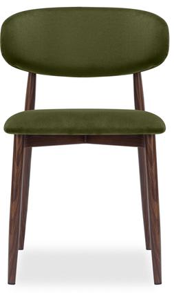 Halston Dining Chair, Olive Green Sustainable Velvet