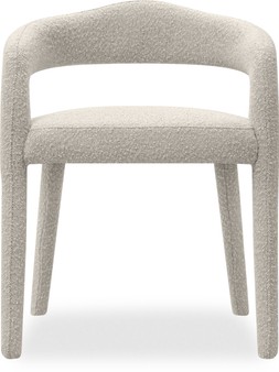Ophelia Carver Dining Chair, Speckled Stone Sustainable Boucle