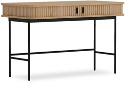 Mika Wooden 2 Drawer Desk Oak & Black £395