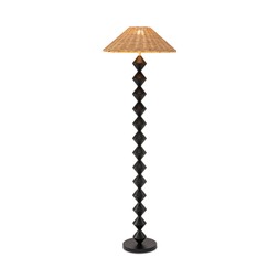 Reagan Floor Lamp Add to Wishlist Natural Rattan & Black £295