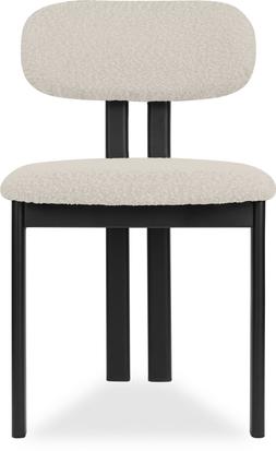 Arbor Dining Chair, Speckled Stone Sustainable Boucle