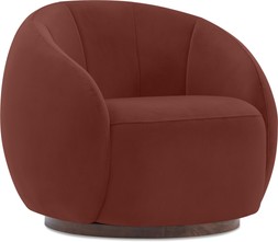 Emile Swivel Armchair, Rust Sustainable Velvet