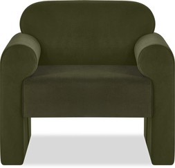 Neston Armchair, Olive Green Sustainable Velvet