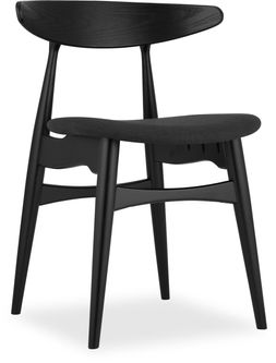 Malmros Dining Chair, Black Fabric