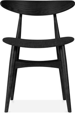 Malmros Dining Chair, Black Fabric