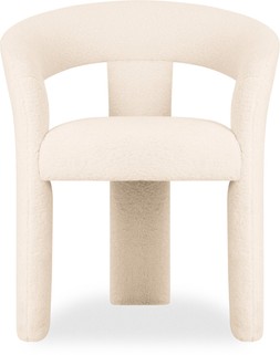 Bellamy Dining Chair, Ivory White Boucle
