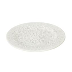 White Plate with Marble Print