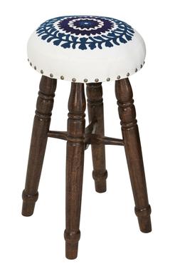 Blue and White Stool