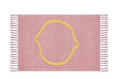 Sensory Cyberpunk pink rug with yellow detail RRP-19.99
