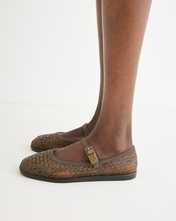 Melissa Harper Brown Jelly Ballet Flats