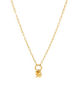 Nina Gold Tone Waterproof Star, Moon & Heart Charm Chain Necklace