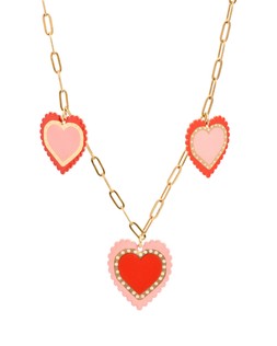 Iris Triple Heart Pendant Necklace