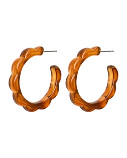 Molly Brown Curve Edge Resin Hoop Earrings