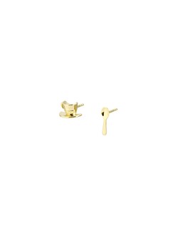 Alice Spoon & Tea Cup Mismatched Gold Plated Stud Earrings £26 €34