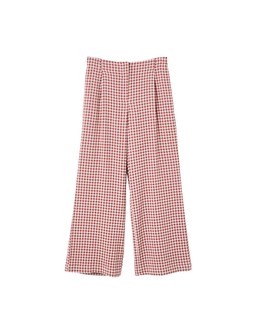 Brown Gingham Wide Leg Trousers £75 €98
