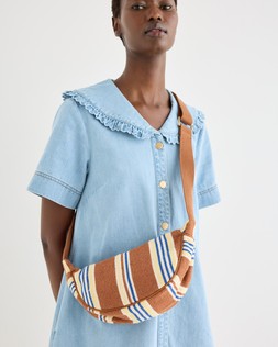 Abbie Brown & Blue Striped Belt Bag £34 €44.5