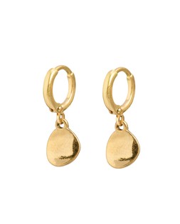 Alisa Gold Disc Drop Huggie Earrings £12.50 €16.50