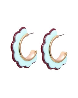 Belle Tipped Curved Edge Hoop Earrings £19.50