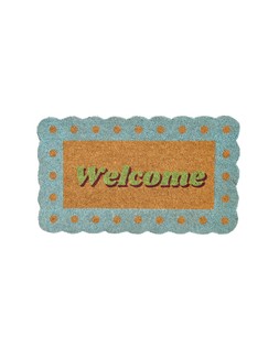 Blue Scalloped Welcome Doormat £19.50