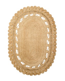 Braided Natural Brown Oval Rug 140x200 £135 €180