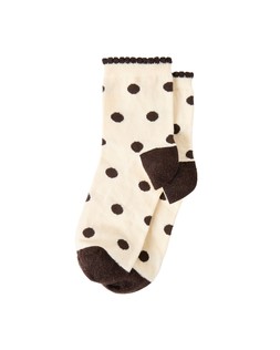 Brown & Cream Polka Dot Socks £8.50
