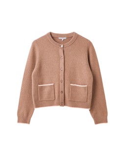Brown Crew Neck Knitted Cardigan £60