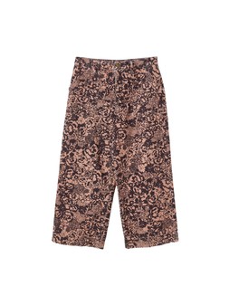 Brown Floral Cropped Wide Leg Jeans £70