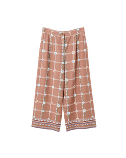 Brown Floral Print Cropped Wide Leg Trousers £65 €85