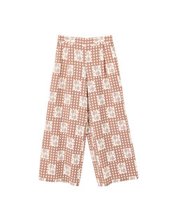 Brown Gingham Badminton Print Cropped Wide Leg Trousers £65 €85