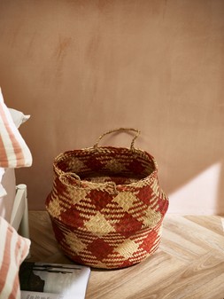 Brown Seagrass Dogtooth Storage Basket £18.5