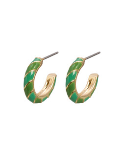 Calla Green Enamel Twist Hoop Earrings £14.50