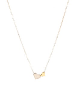 Callie Heart Charm Silver & Gold Plated Pendant Necklace £38