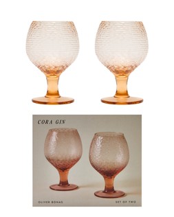 Cora Peach Gin Glasses Set of Two £19.50