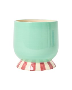 Deni Green Stripe Footed Plant Pot Large £35 €45.50